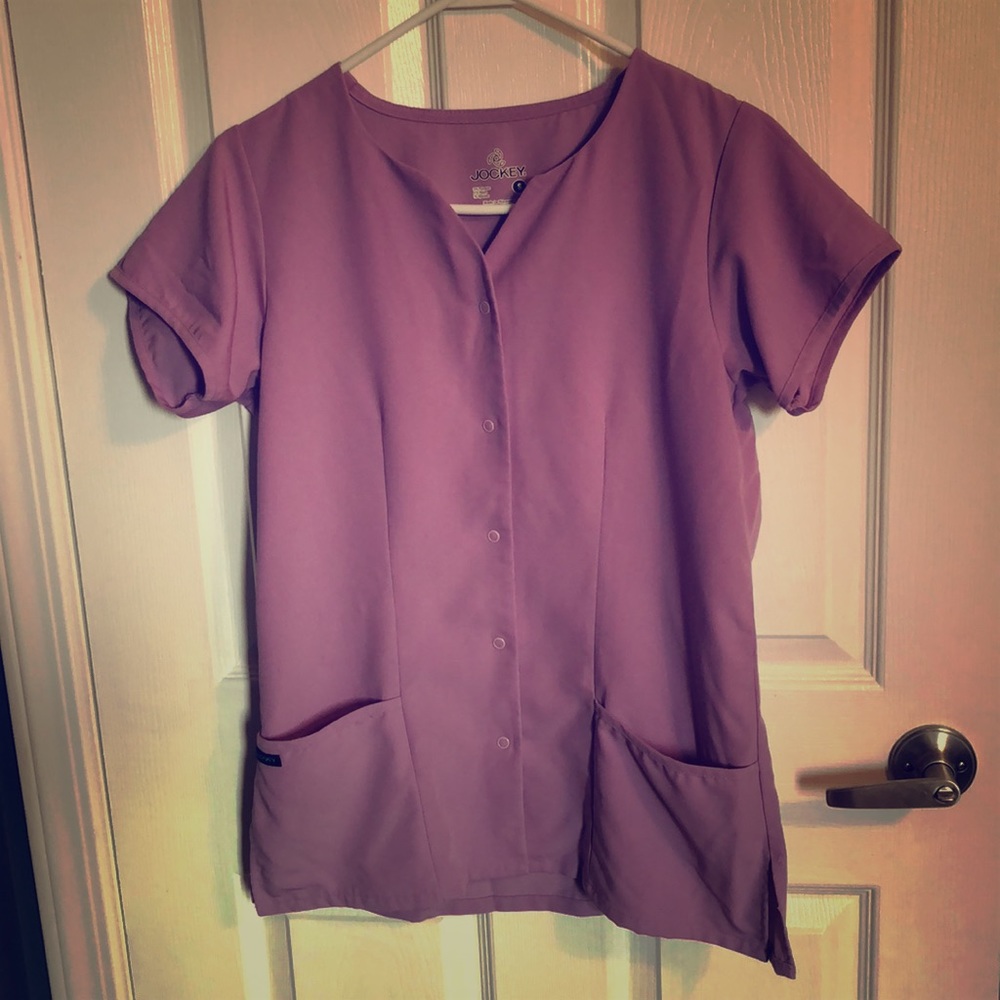 Cute, soft, lavender scrub top